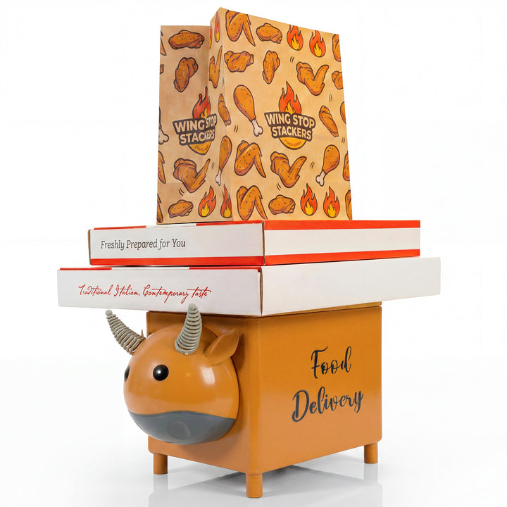 Made Easy Kit Food Delivery Outdoor Functional Décor Metal and Wood Box for Designated Food Order Reception Location