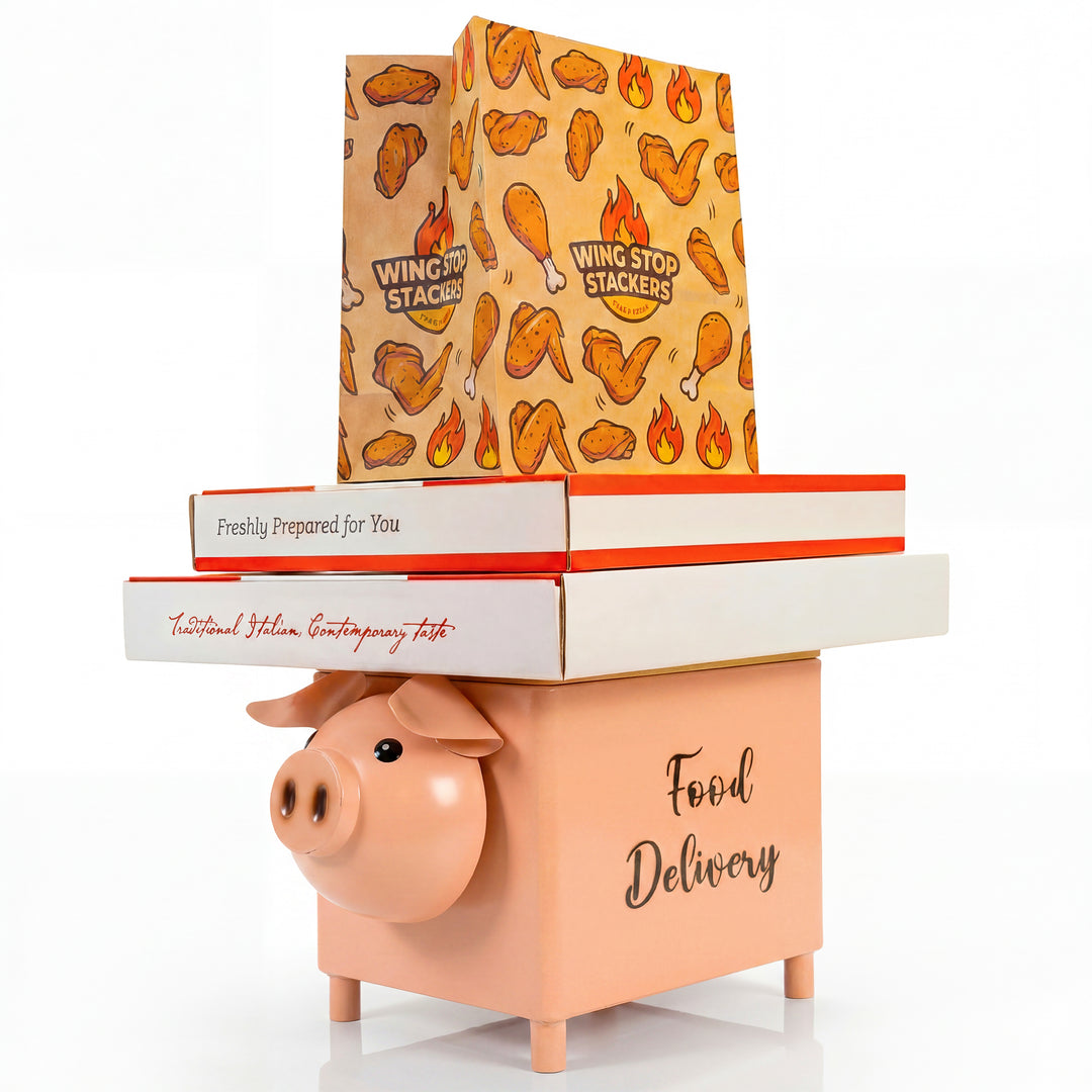 Made Easy Kit Food Delivery Outdoor Functional Décor Metal and Wood Box for Designated Food Order Reception Location