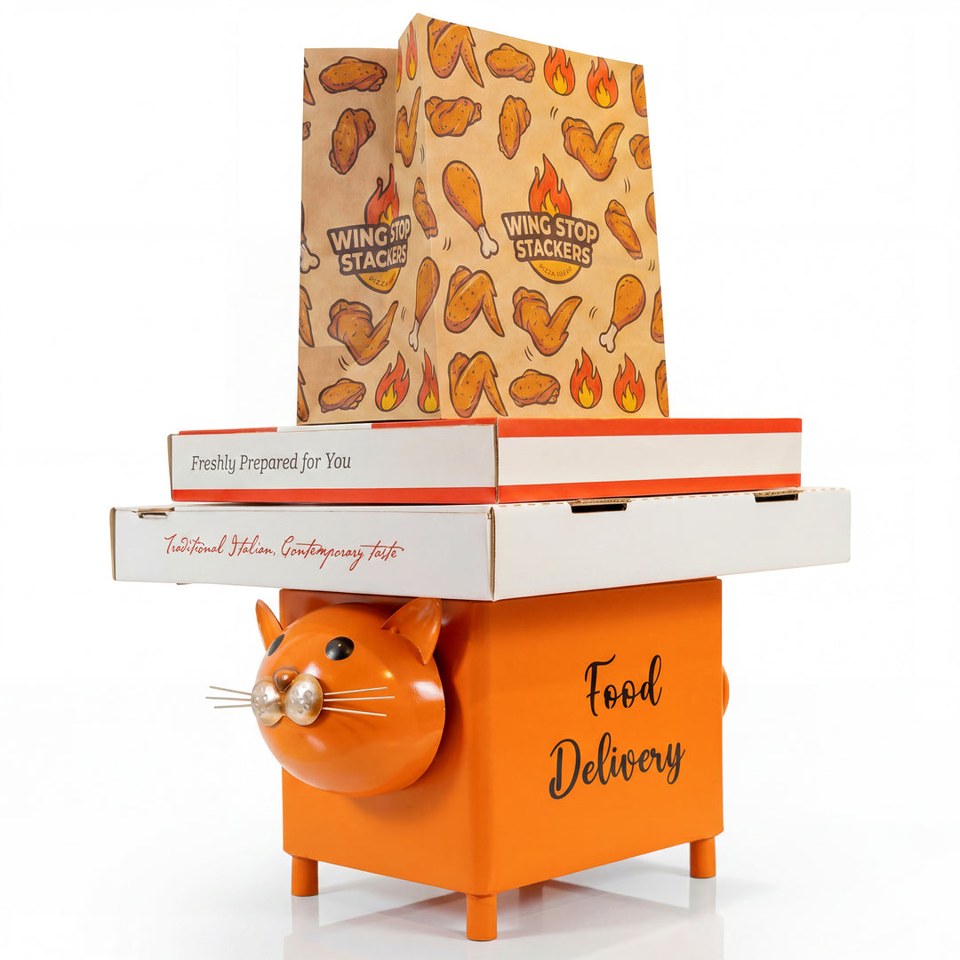 Made Easy Kit Food Delivery Outdoor Functional Décor Metal and Wood Box for Designated Food Order Reception Location