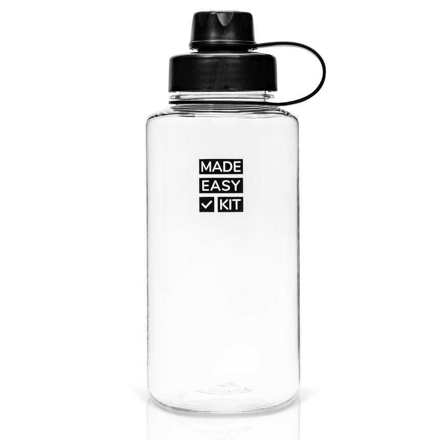 Made Easy Kit Tritan Plastic Water Bottle - Revolutionary Lid, Wide an