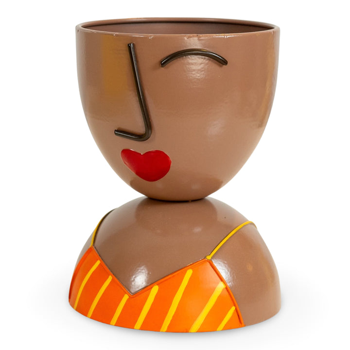 Made Easy Kit Lady Dish Bowl Multi-Purpose Head - Modern Functional Colorful Pattern Art Décor - Fruit Bin, Plant Pot, Coffee Pod Holder, Key Catcher, Decorative Shelf Piece and MORE!