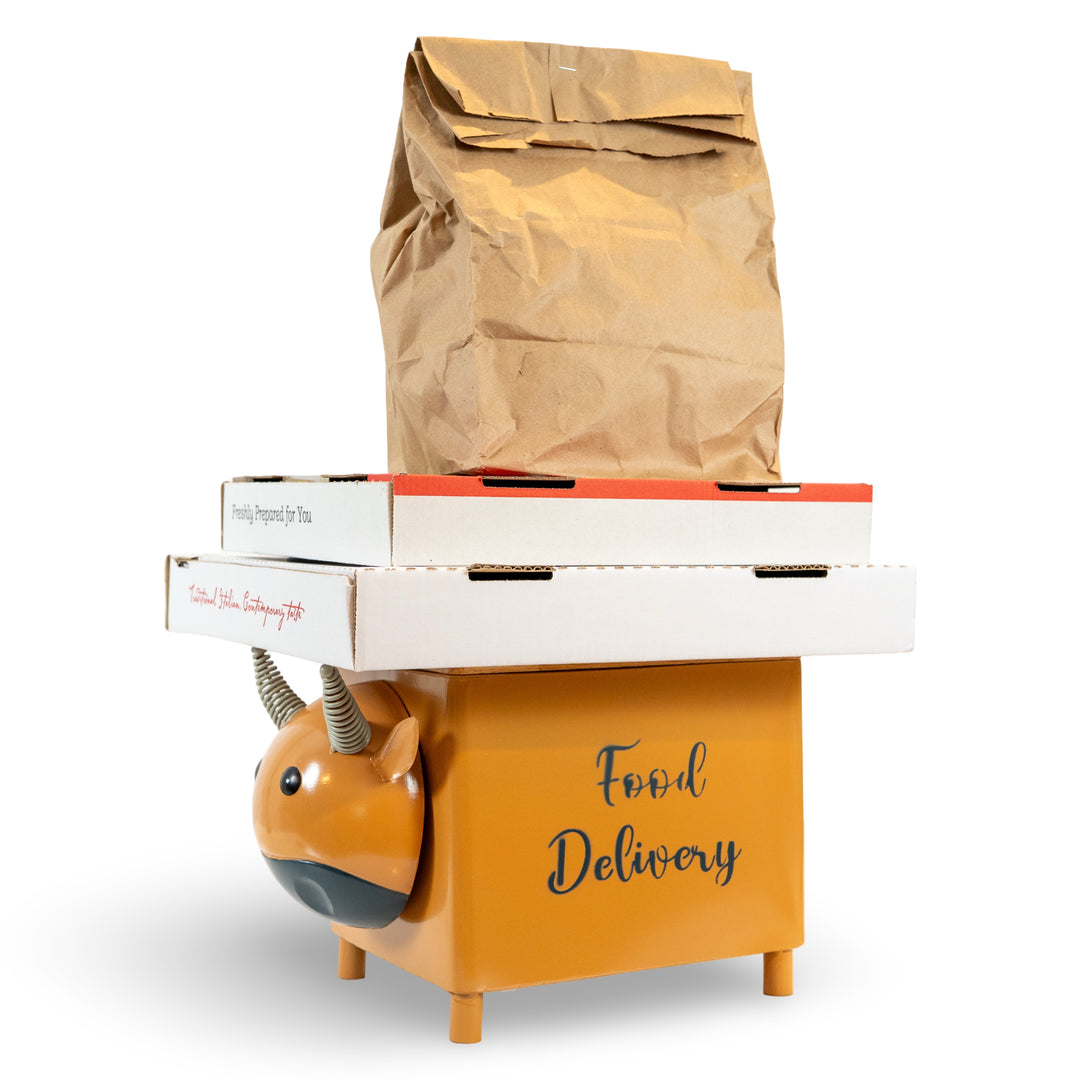 Made Easy Kit Food Delivery Outdoor Functional Décor Metal and Wood Box for Designated Food Order Reception Location