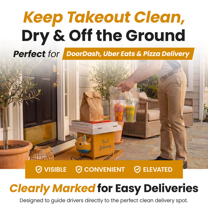 Made Easy Kit Food Delivery Outdoor Functional Décor Metal and Wood Box for Designated Food Order Reception Location
