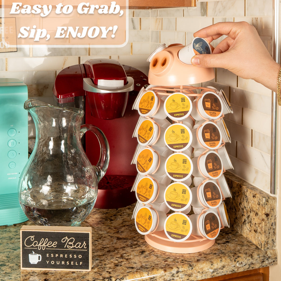 Carousel Keurig Coffee Pod Holder – “Pig”