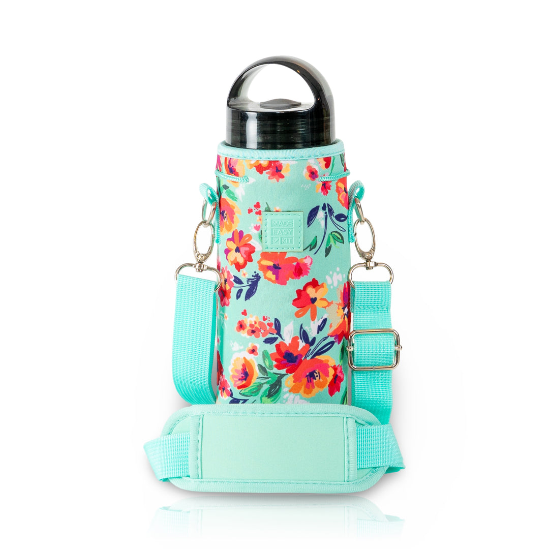 Made Easy Kit Neoprene Water Bottle Carrier Holder with Adjustable Shoulder Strap for Insulating & Carrying Water Container Canteen Flask Available in 5 Sizes