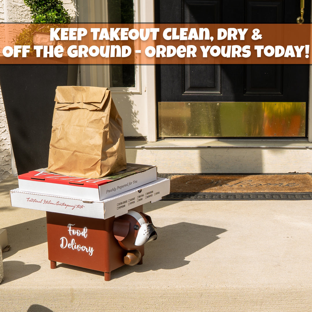 Made Easy Kit Food Delivery Outdoor Functional Décor Metal and Wood Box for Designated Food Order Reception Location