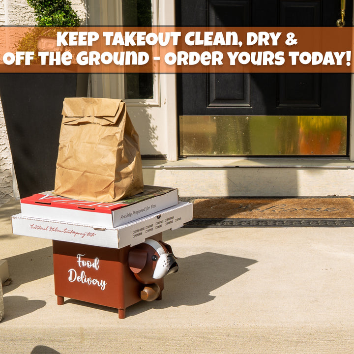 Made Easy Kit Food Delivery Outdoor Functional Décor Metal and Wood Box for Designated Food Order Reception Location