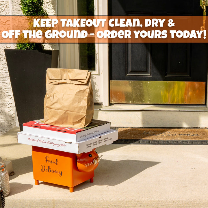 Made Easy Kit Food Delivery Outdoor Functional Décor Metal and Wood Box for Designated Food Order Reception Location