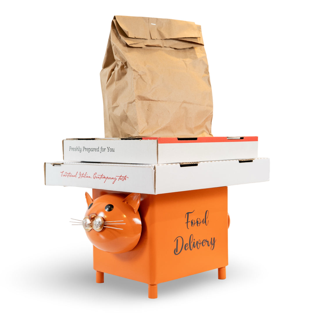 Made Easy Kit Food Delivery Outdoor Functional Décor Metal and Wood Box for Designated Food Order Reception Location