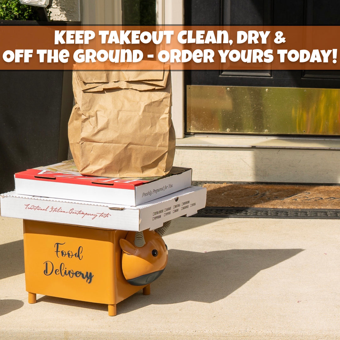 Made Easy Kit Food Delivery Outdoor Functional Décor Metal and Wood Box for Designated Food Order Reception Location