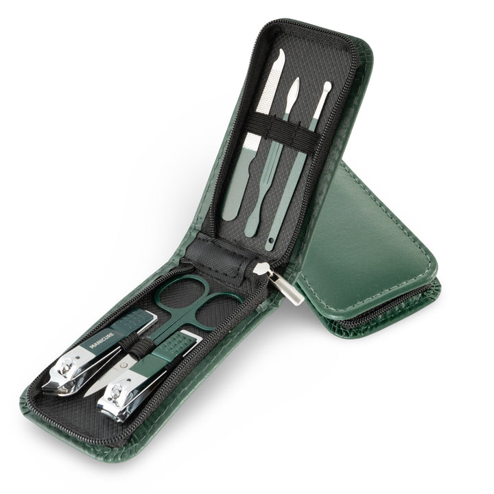 Made Easy Kit Portable Nail Clipper Set – 6-Piece Travel Manicure Kit for Men & Women – Includes Nail Clippers, Scissors, File & Grooming Tools in Compact Zip Pouch