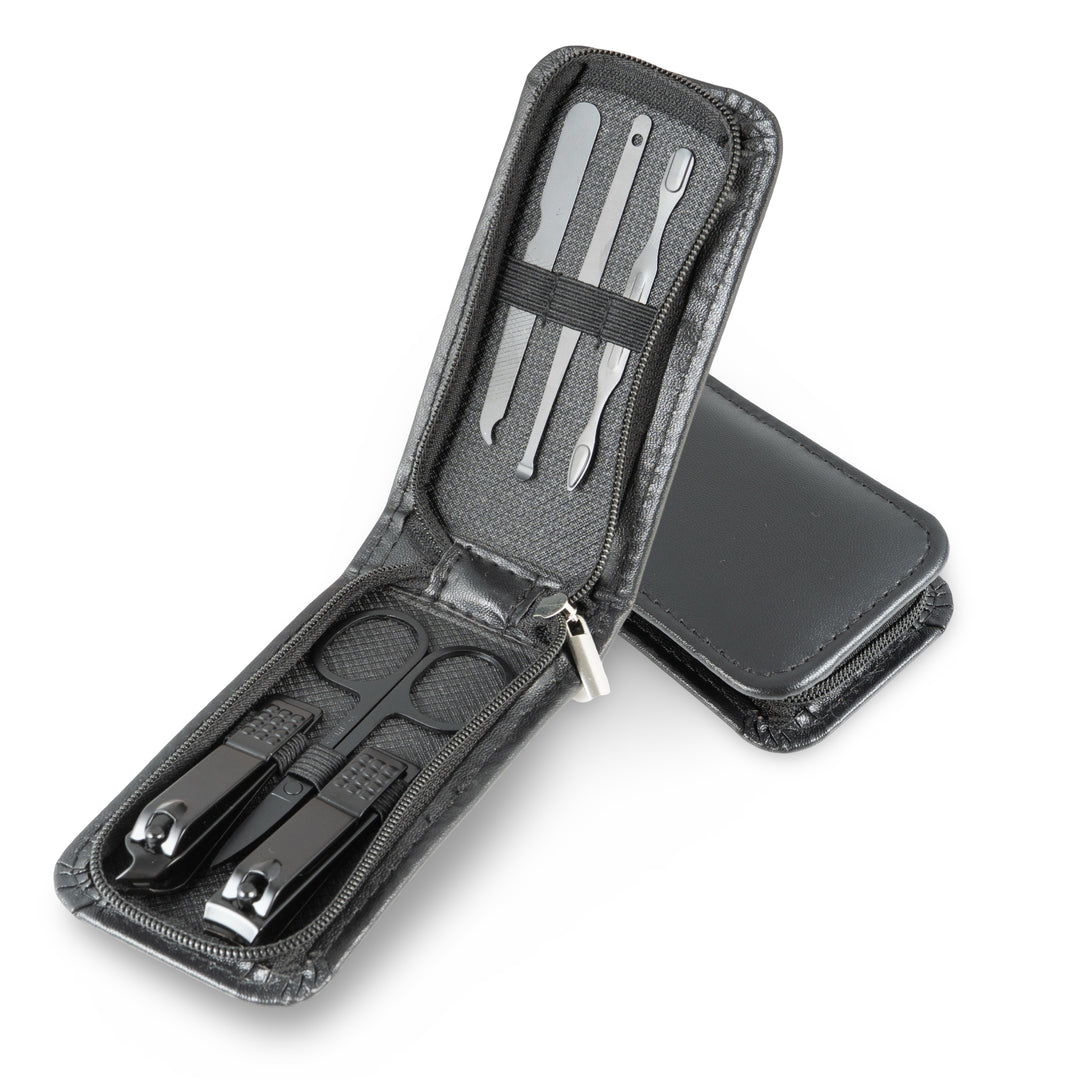Made Easy Kit Portable Nail Clipper Set – 6-Piece Travel Manicure Kit for Men & Women – Includes Nail Clippers, Scissors, File & Grooming Tools in Compact Zip Pouch