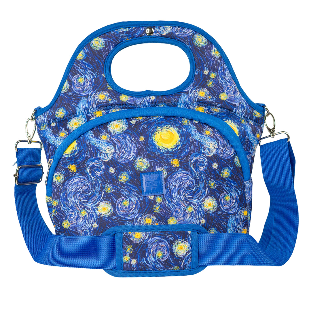 Made Easy Kit Large Insulated Lunch Tote Carrier for Women Men with Front Zipper Pocket, Soft Lightweight, Travel Ready with Padded Shoulder Strap and Magnetic Clasp Handle
