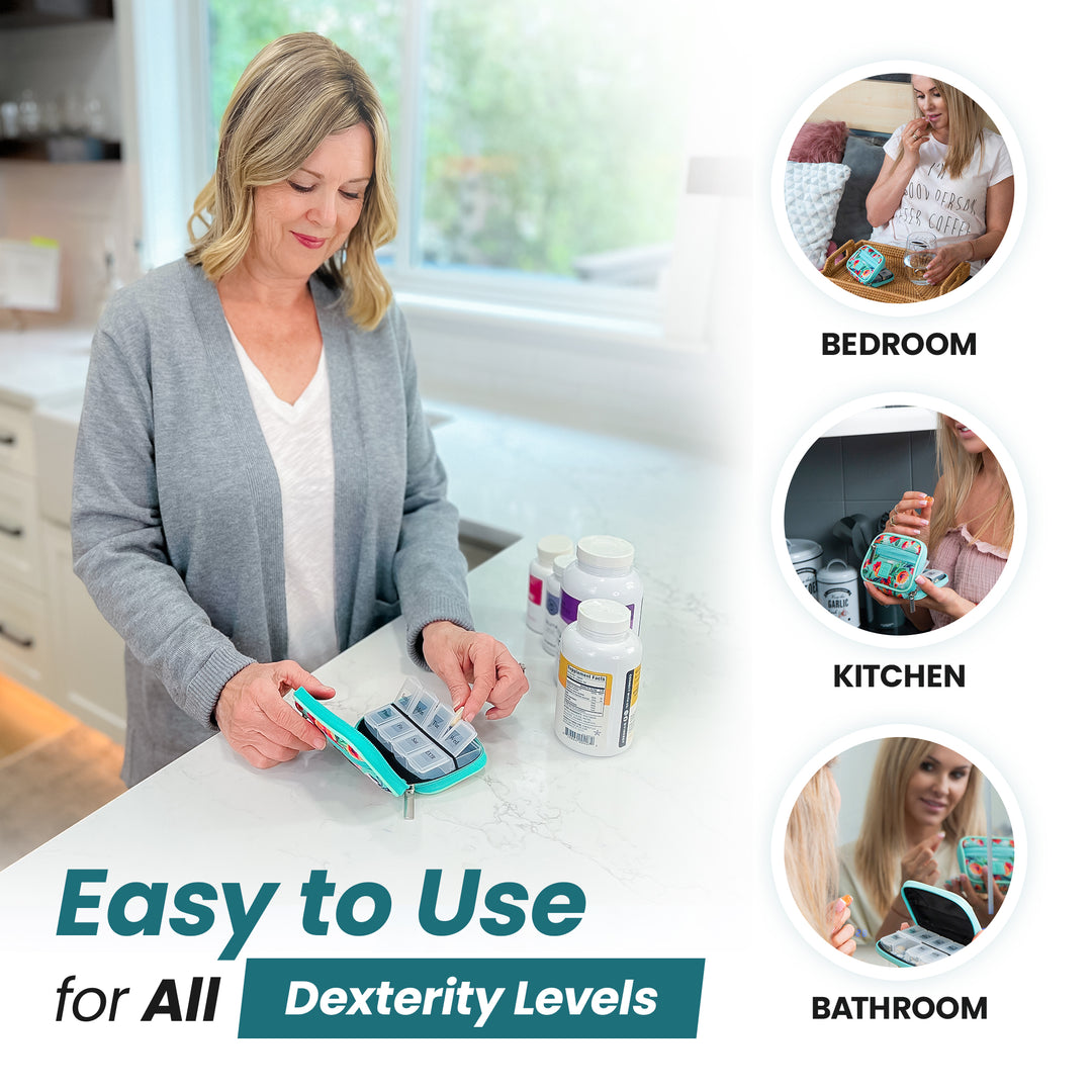 Made Easy Kit Pill Case - Weekly Medicine Organizer with Removable Seven-Day Vitamin & Supplement Box