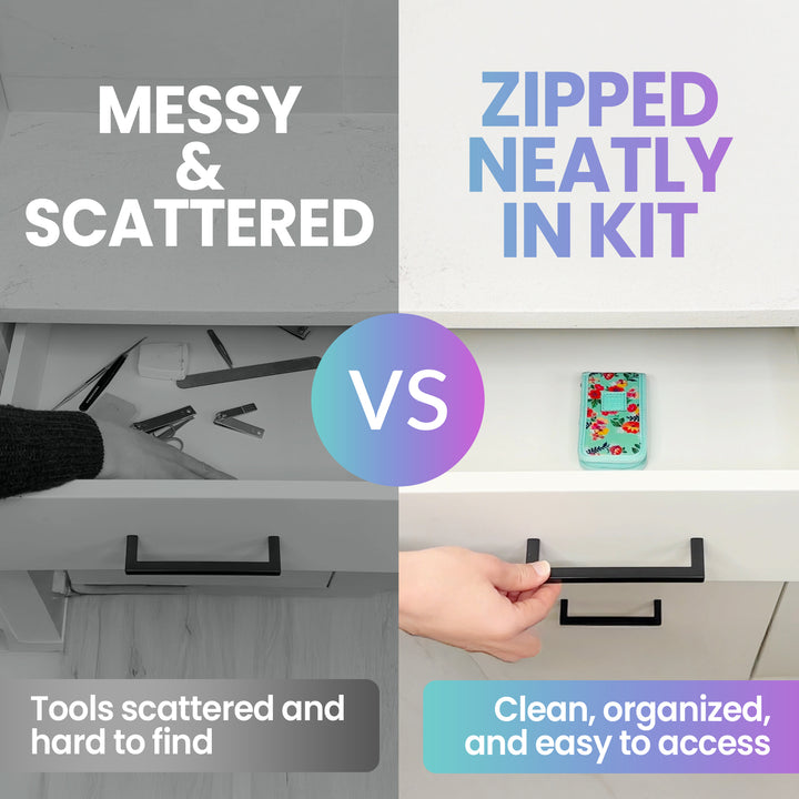 Made Easy Kit Nail Clipper Set – 7-Piece Portable Manicure & Grooming Kit with Stainless Steel Tools in Neoprene Case – Stay Organized, Purse-Friendly, Travel Essential for Women & Men