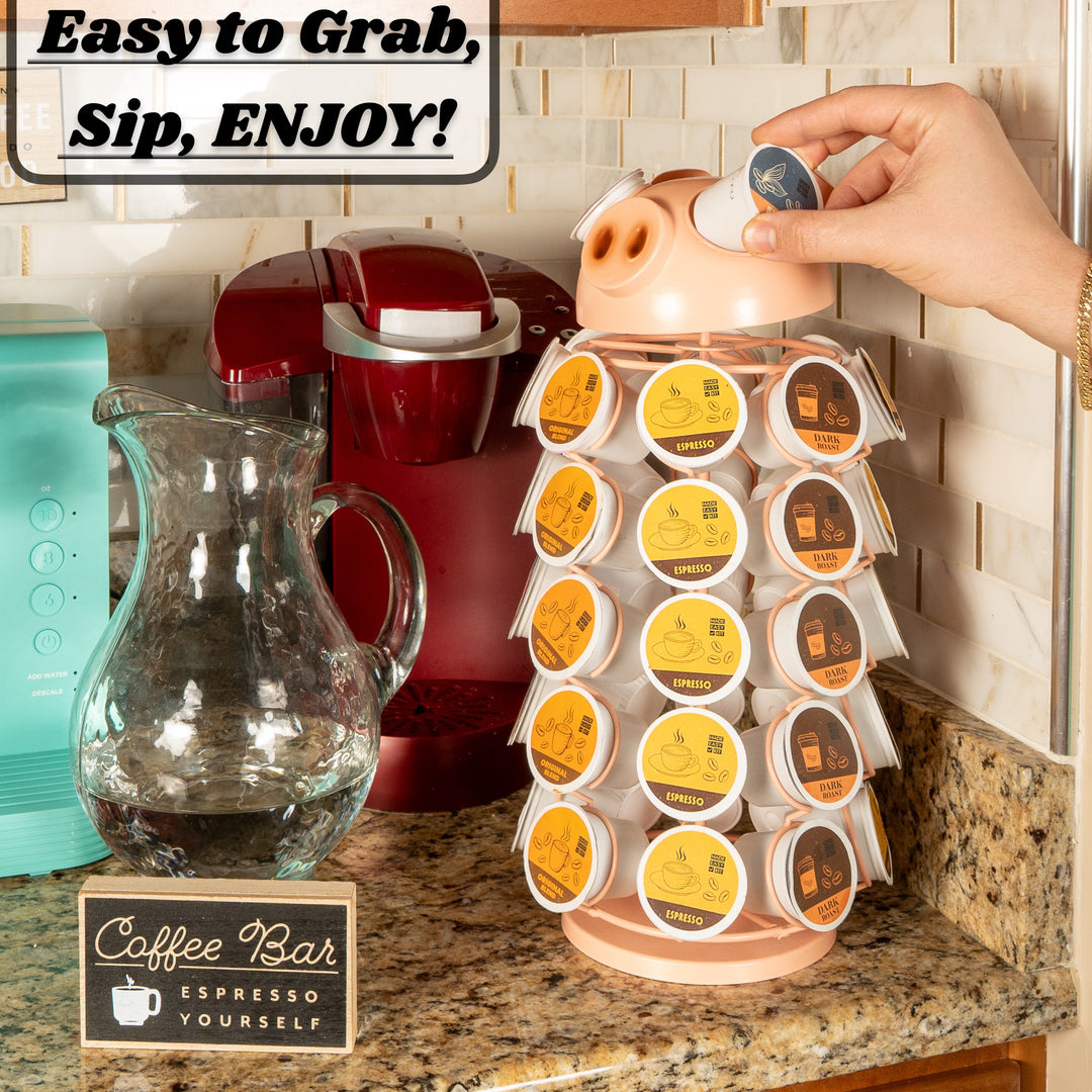 Carousel Keurig Coffee Pod Holder – “Pig”