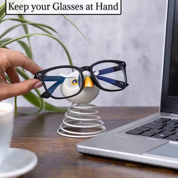 Made Easy Kit Owl Design Eyeglasses Holder Stand - Bobble Rack for Sunglasses and Specs - Fun Decorative Eyewear Spectacle Display