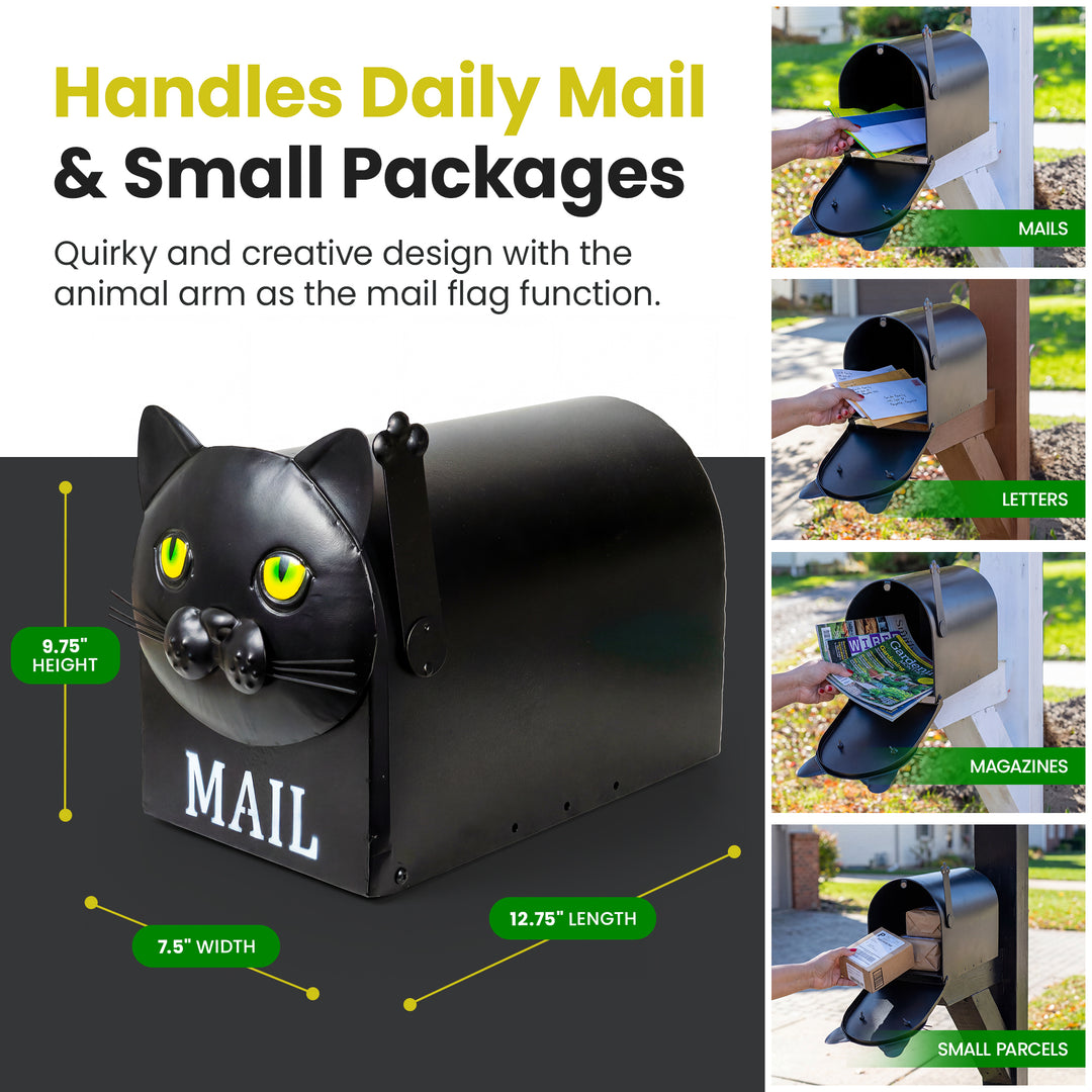 Made Easy Kit Metal Mailbox Animal Design with Mounting Bracket