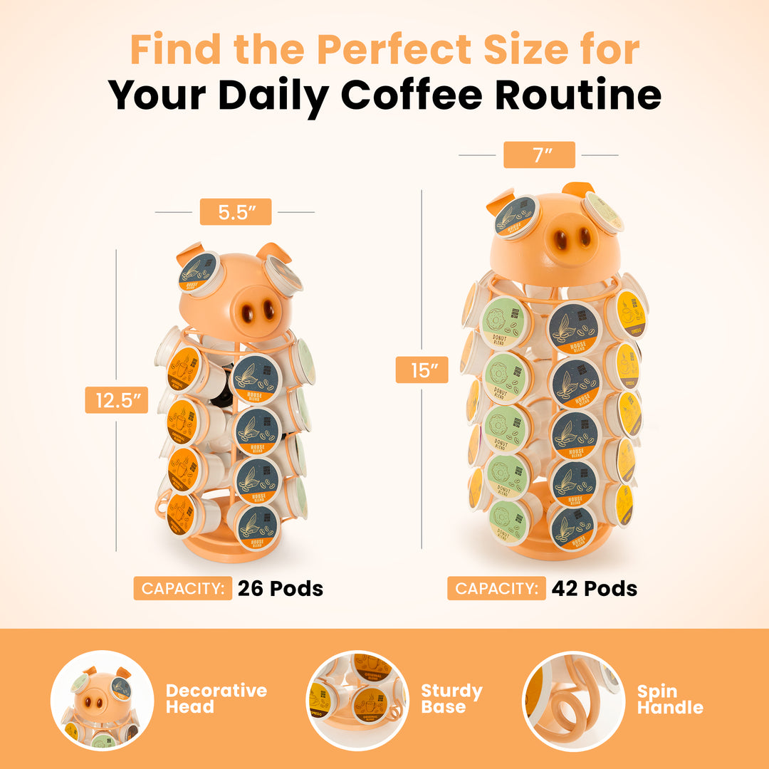 Carousel Keurig Coffee Pod Holder – “Pig”