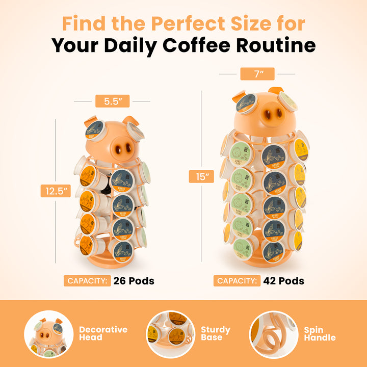 Carousel Keurig Coffee Pod Holder – “Pig”