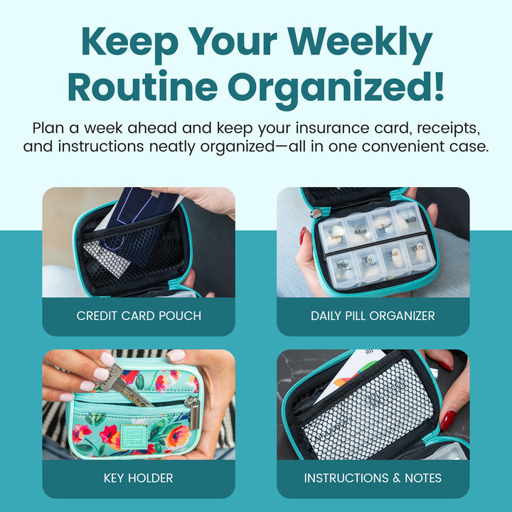 Made Easy Kit Pill Case - Weekly Medicine Organizer with Removable Seven-Day Vitamin & Supplement Box