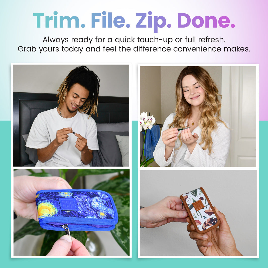 Made Easy Kit Nail Clipper Set – 7-Piece Portable Manicure & Grooming Kit with Stainless Steel Tools in Neoprene Case – Stay Organized, Purse-Friendly, Travel Essential for Women & Men