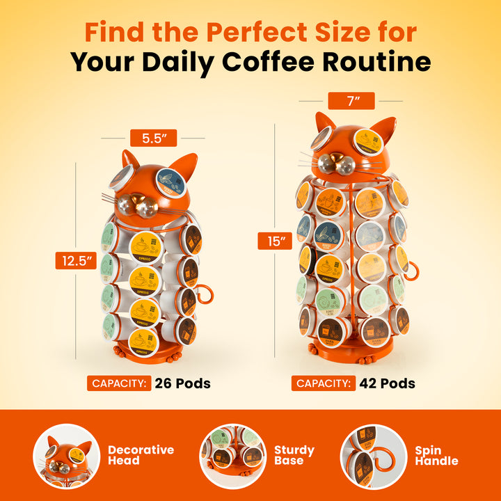 Carousel Keurig Coffee Pod Holder – “Cat”