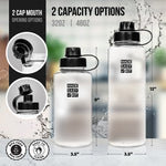 Tritan Plastic Water Bottle w/Wide & Narrow Lid 4