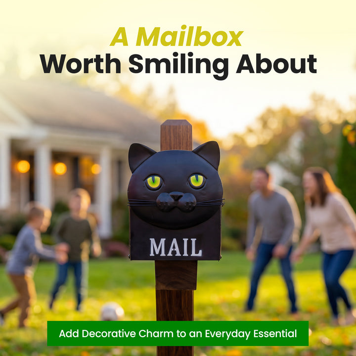 Made Easy Kit Metal Mailbox Animal Design with Mounting Bracket