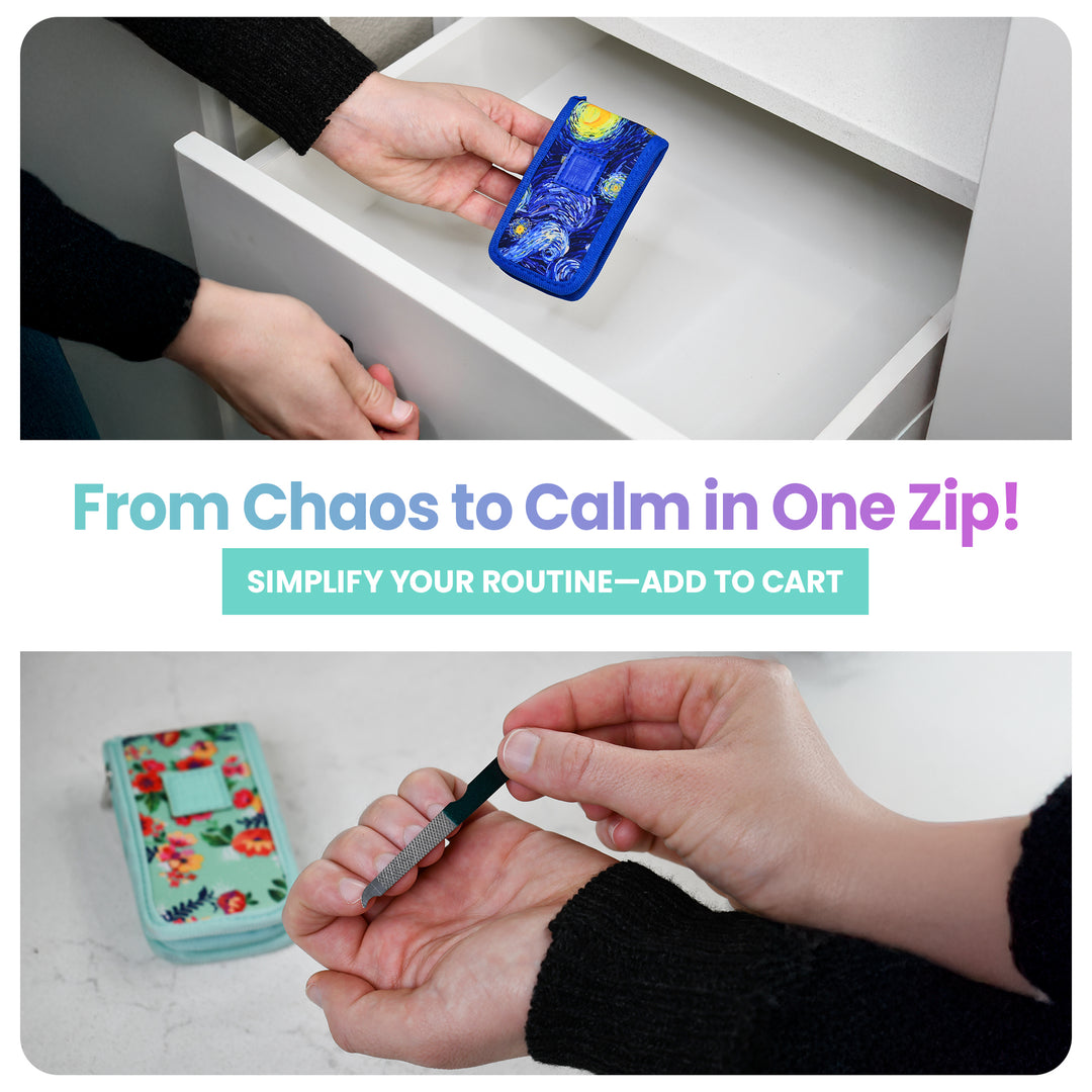 Made Easy Kit Nail Clipper Set – 7-Piece Portable Manicure & Grooming Kit with Stainless Steel Tools in Neoprene Case – Stay Organized, Purse-Friendly, Travel Essential for Women & Men