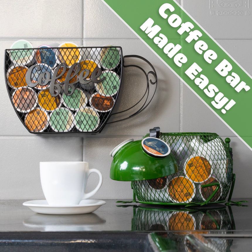 Made Easy Kit Coffee Pod Organizer - Home Coffee Bar Functional Dcor - Caf  Station Countertop Storage Accessories 