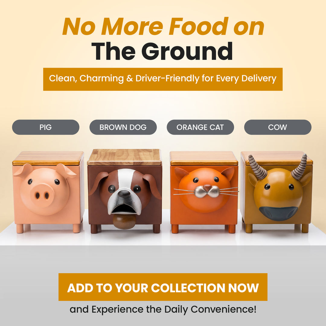 Made Easy Kit Food Delivery Outdoor Functional Décor Metal and Wood Box for Designated Food Order Reception Location
