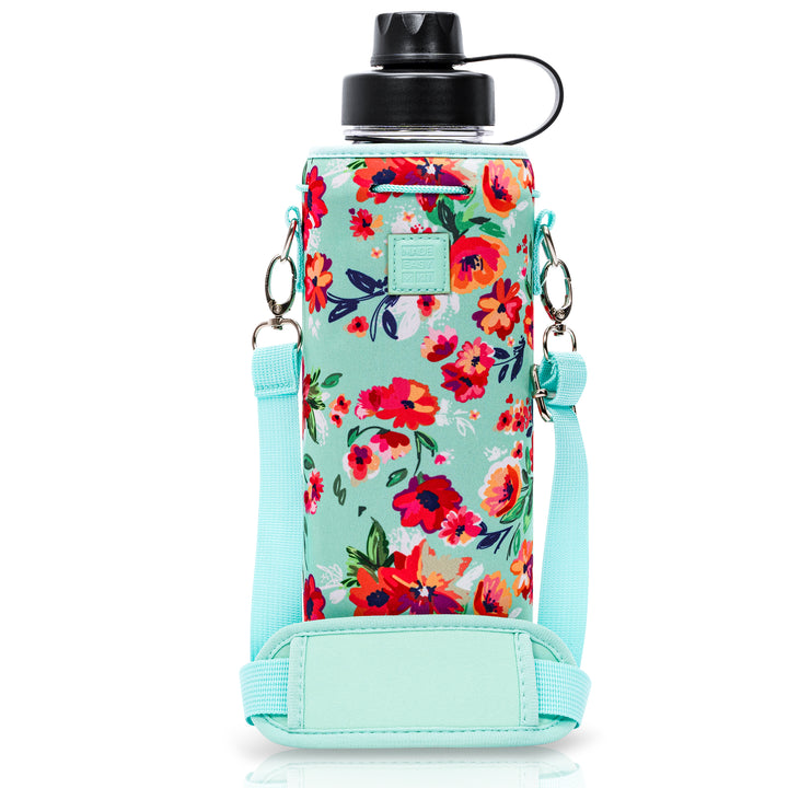 Made Easy Kit Neoprene Water Bottle Carrier Holder with Adjustable Shoulder Strap for Insulating & Carrying Water Container Canteen Flask Available in 5 Sizes