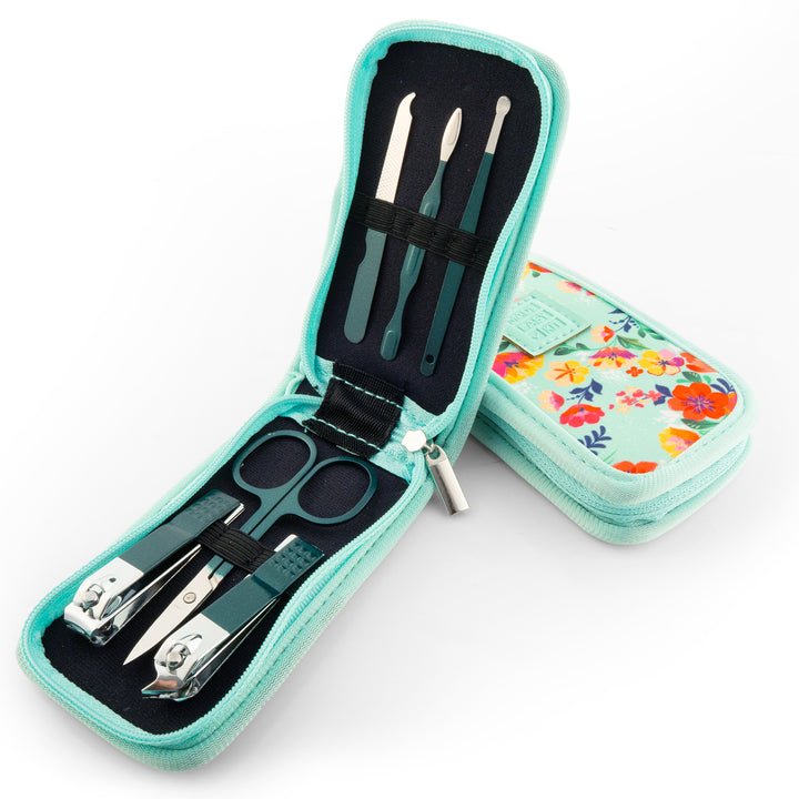 Made Easy Kit Nail Clipper Set – 7-Piece Portable Manicure & Grooming Kit with Stainless Steel Tools in Neoprene Case – Stay Organized, Purse-Friendly, Travel Essential for Women & Men