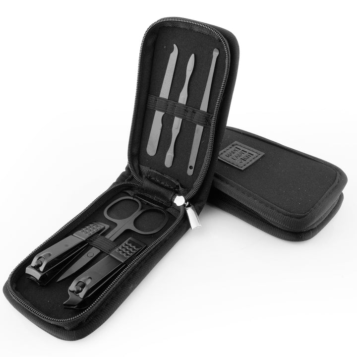 Made Easy Kit Nail Clipper Set – 7-Piece Portable Manicure & Grooming Kit with Stainless Steel Tools in Neoprene Case – Stay Organized, Purse-Friendly, Travel Essential for Women & Men