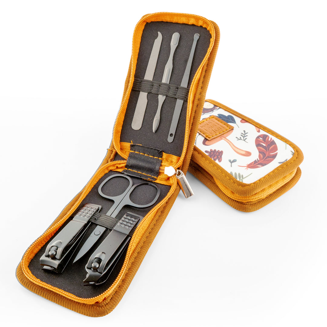 Made Easy Kit Nail Clipper Set – 7-Piece Portable Manicure & Grooming Kit with Stainless Steel Tools in Neoprene Case – Stay Organized, Purse-Friendly, Travel Essential for Women & Men