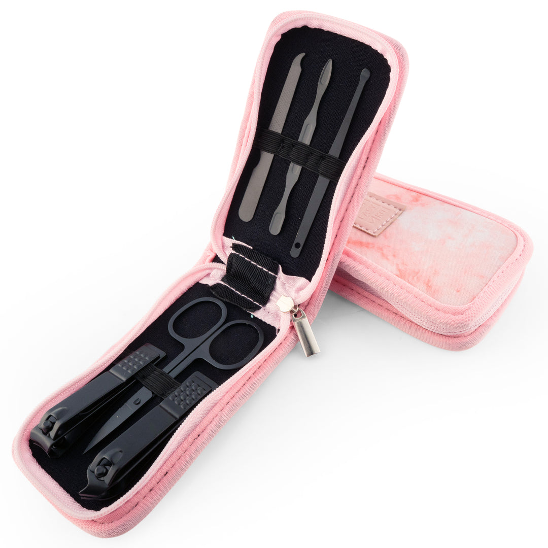 Made Easy Kit Nail Clipper Set – 7-Piece Portable Manicure & Grooming Kit with Stainless Steel Tools in Neoprene Case – Stay Organized, Purse-Friendly, Travel Essential for Women & Men