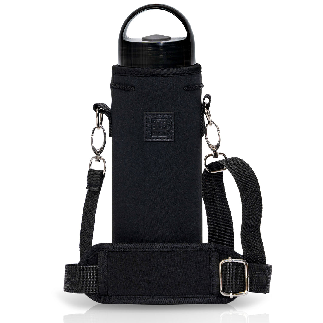 Made Easy Kit Neoprene Water Bottle Carrier Holder with Adjustable Shoulder Strap for Insulating & Carrying Water Container Canteen Flask Available in 5 Sizes
