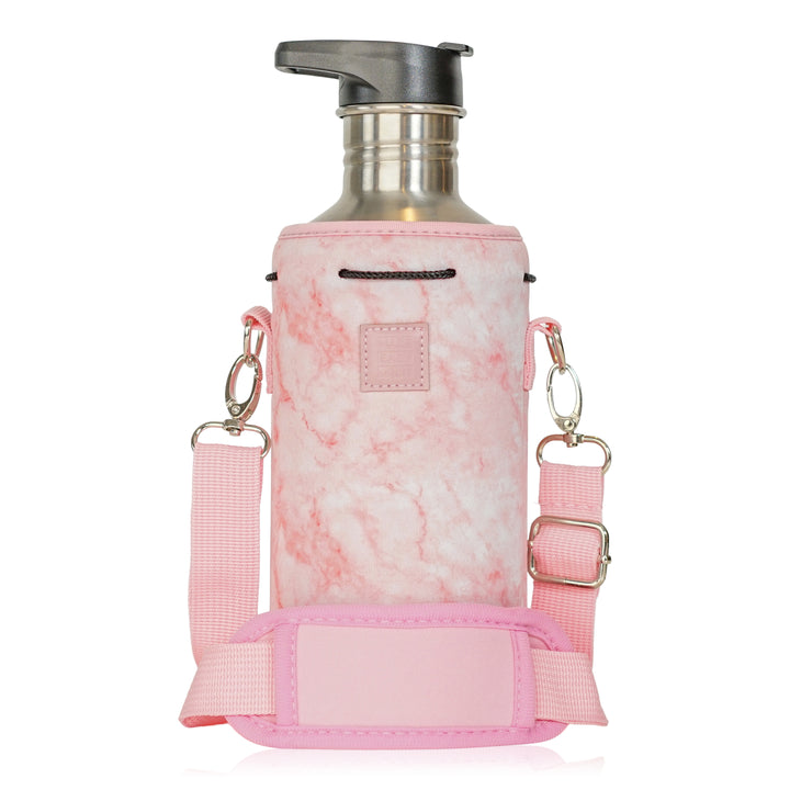 Made Easy Kit Neoprene Water Bottle Carrier Holder with Adjustable Shoulder Strap for Insulating & Carrying Water Container Canteen Flask Available in 5 Sizes