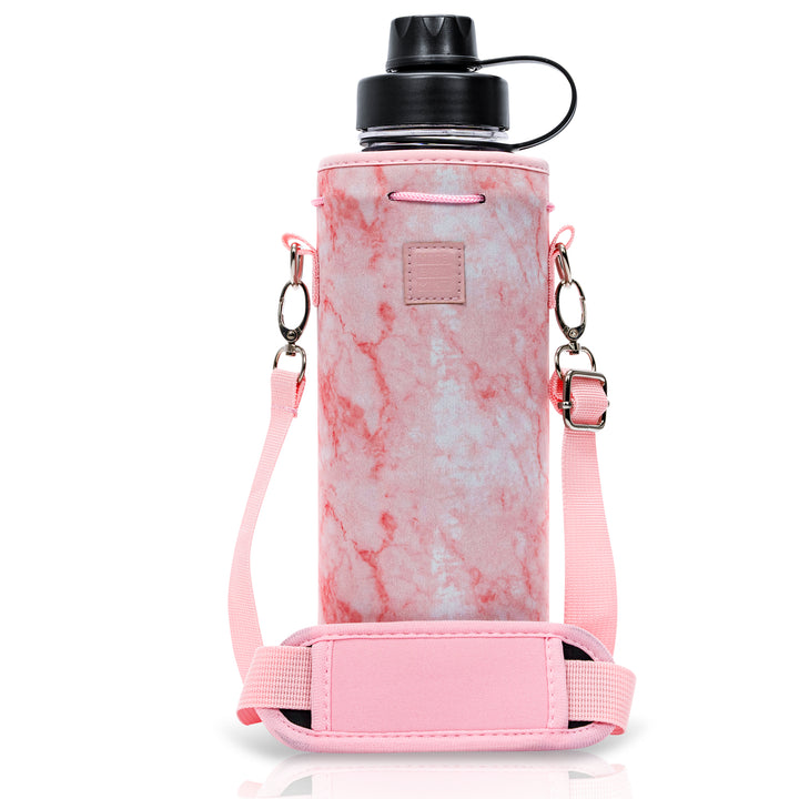 Made Easy Kit Neoprene Water Bottle Carrier Holder with Adjustable Shoulder Strap for Insulating & Carrying Water Container Canteen Flask Available in 5 Sizes