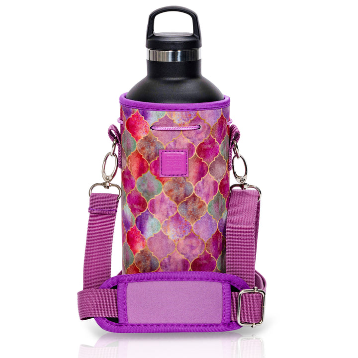 Made Easy Kit Neoprene Water Bottle Carrier Holder with Adjustable Shoulder Strap for Insulating & Carrying Water Container Canteen Flask Available in 5 Sizes