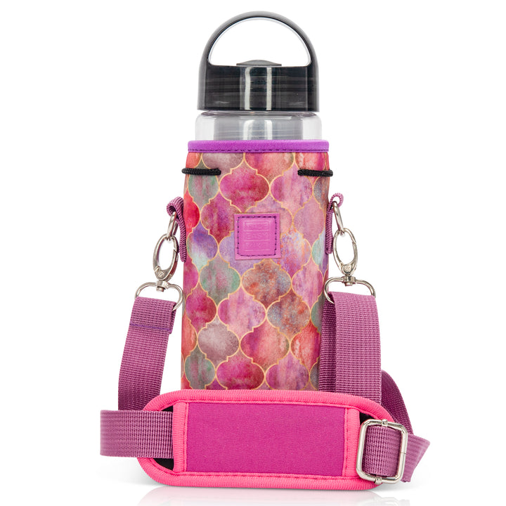 Made Easy Kit Neoprene Water Bottle Carrier Holder with Adjustable Shoulder Strap for Insulating & Carrying Water Container Canteen Flask Available in 5 Sizes