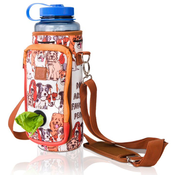 (V2 Model) Water Carrier with (DOG) Pocket and Optional Portable Collapsible Pet Bowl