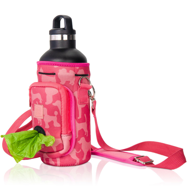(V2 Model) Water Carrier with (DOG) Pocket and Optional Portable Collapsible Pet Bowl