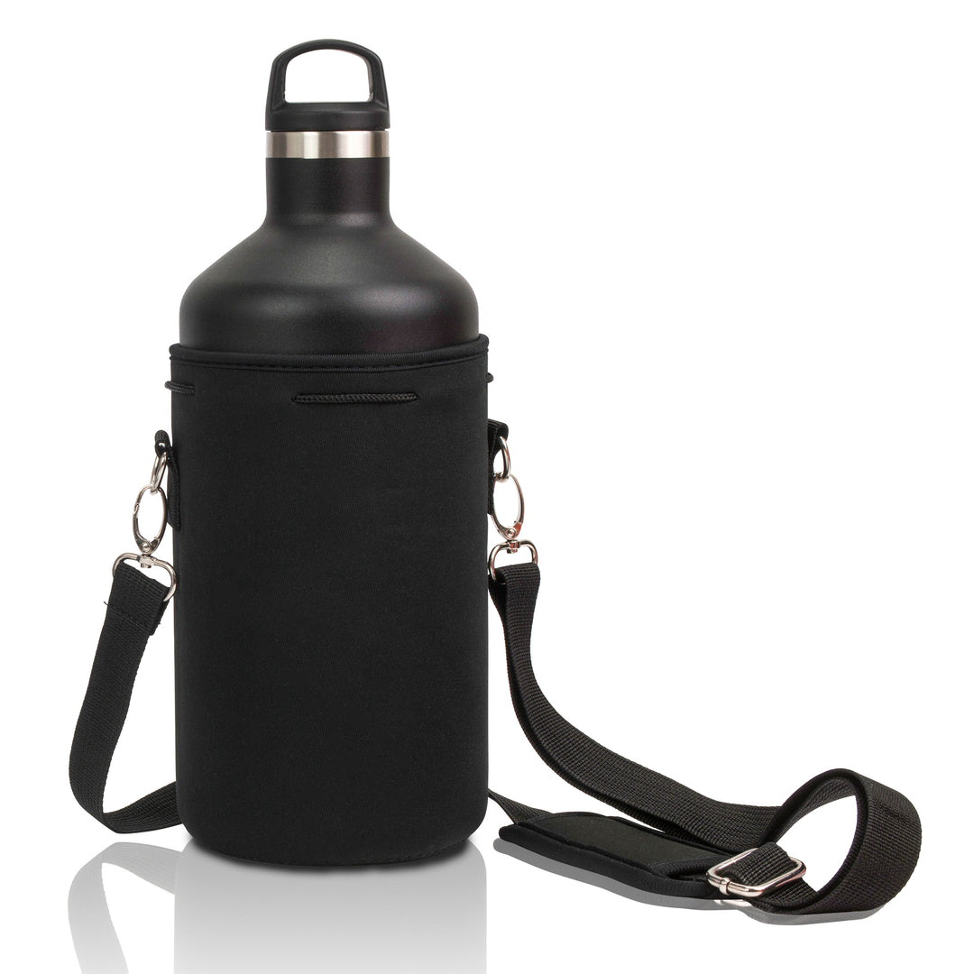 Made Easy Kit Water Bottle Carrier Neoprene Holder with Adjustable Padded Shoulder Strap