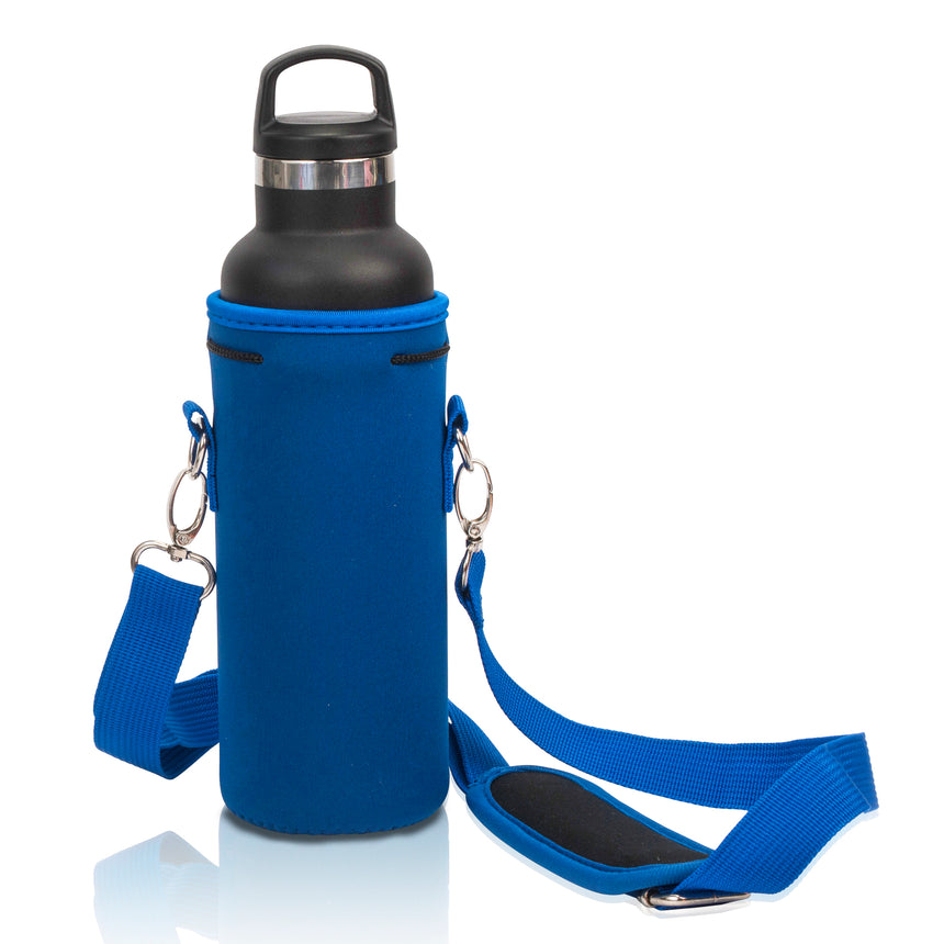 Made Easy Kit Water Bottle Carrier Neoprene Holder with Adjustable Padded Shoulder Strap