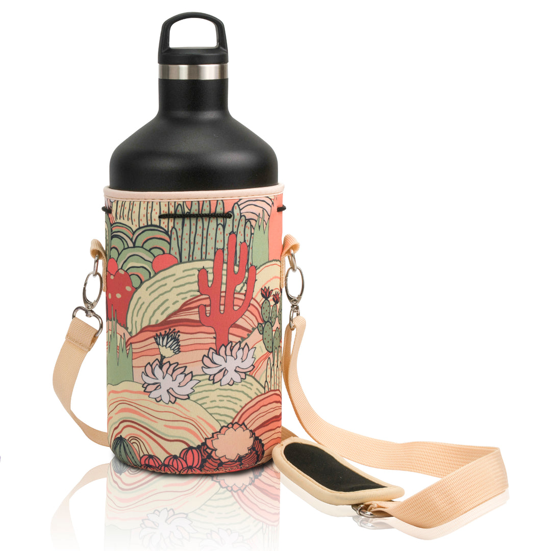 Made Easy Kit Water Bottle Carrier Neoprene Holder with Adjustable Padded Shoulder Strap