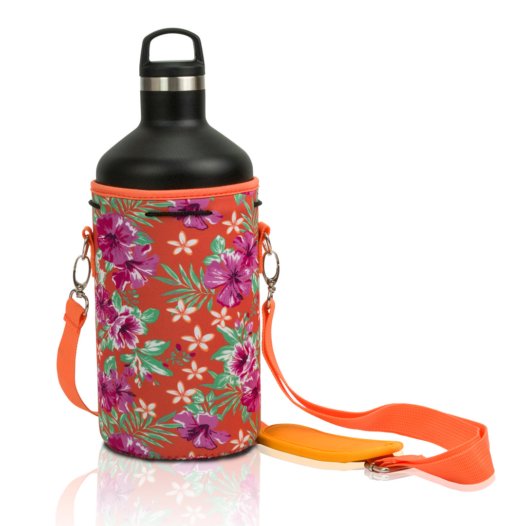 Made Easy Kit Water Bottle Carrier Neoprene Holder with Adjustable Padded Shoulder Strap