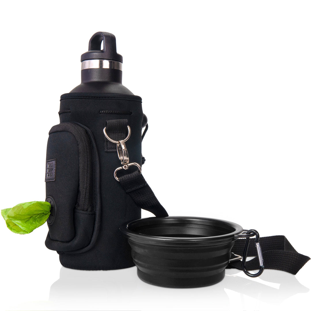 (V2 Model) Water Carrier with (DOG) Pocket and Optional Portable Collapsible Pet Bowl