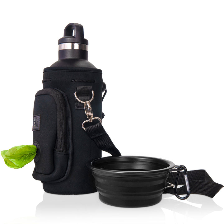 (V2 Model) Water Carrier with (DOG) Pocket and Optional Portable Collapsible Pet Bowl